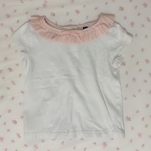 Janie and Jack white Ruffle Top, T shirt. 2T